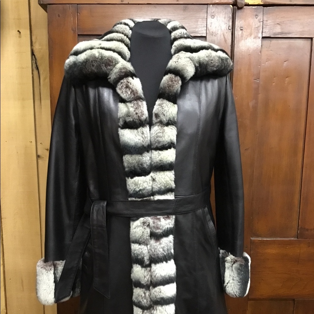 Beautiful Black Leather Coat